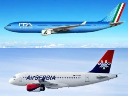 De luchtvaartmaatschappij ITA Airways, opvolger van Alitalia, heeft een codeshare-overeenkomst getekend met Air Serbia, die betrekking heeft op: 