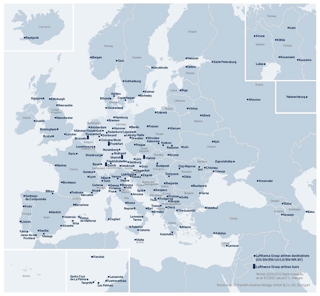Lufthansa Group: meer dan 260 bestemmingen in 102 landen deze winter 1 Air Journal